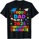Graduation Proud Dad of 2026 Kindergarten Graduate T-Shirt - T-Shirt | Black