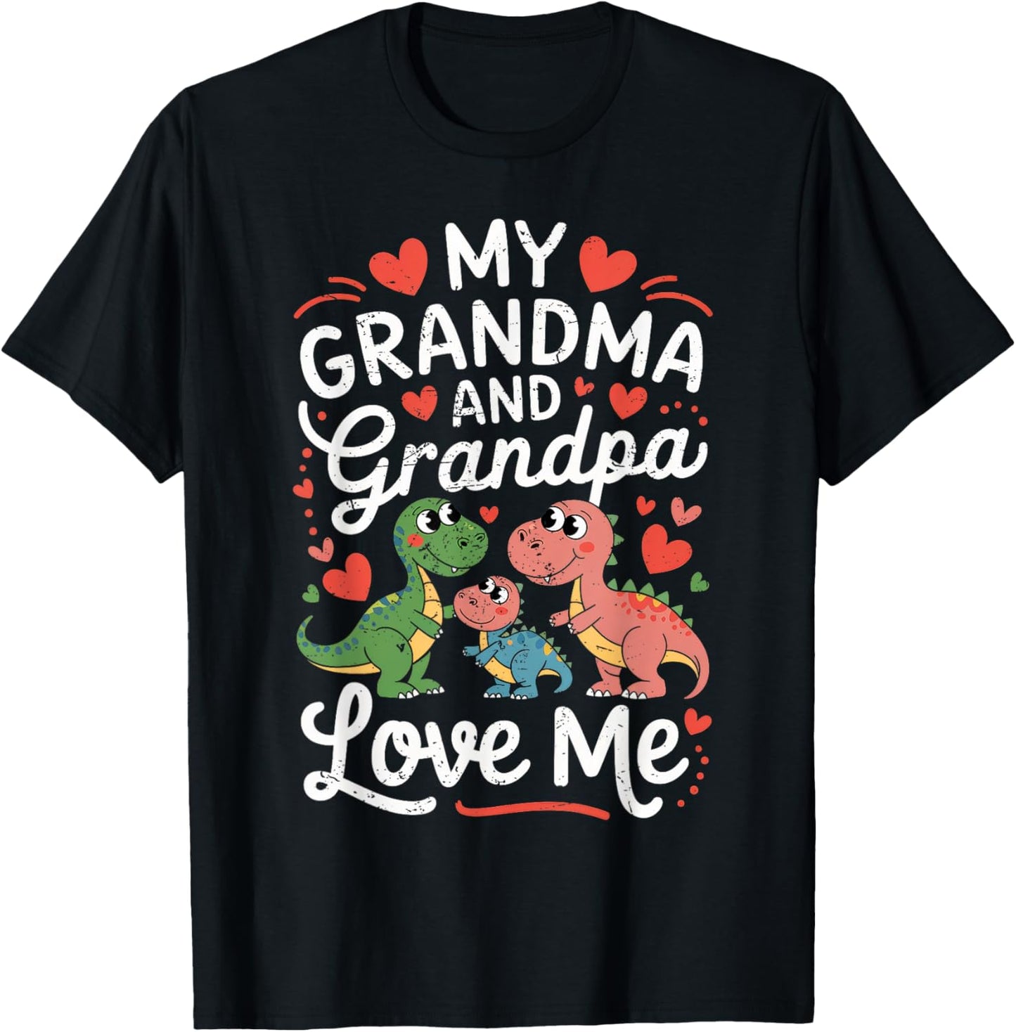 My Grandma And Grandpa Love Me T-Shirt - T-Shirt | Black