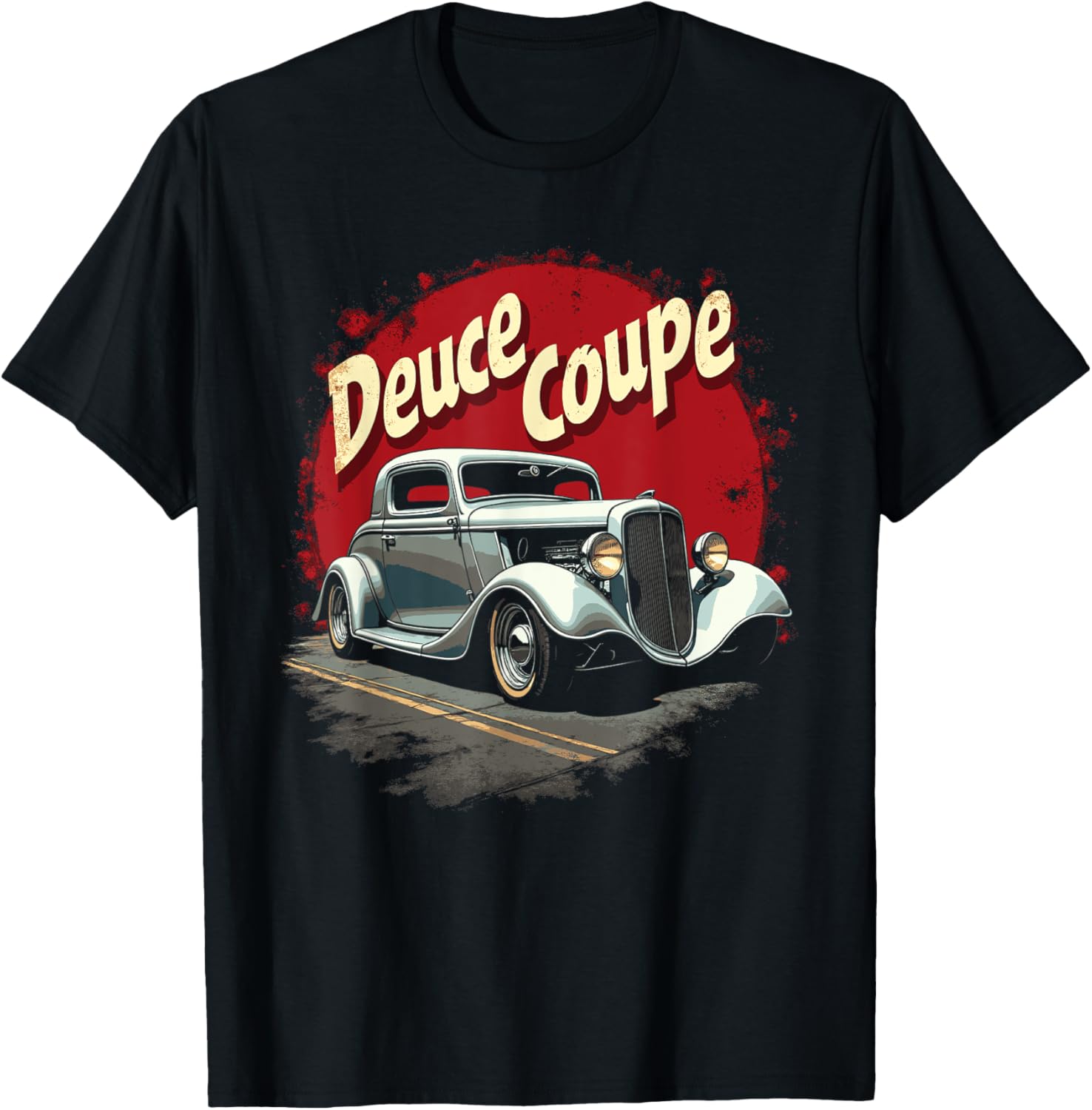 Retro Hot Rods car graphic Classic 32 Deuce Coupe Hot Rod T-Shirt - T-Shirt | Black