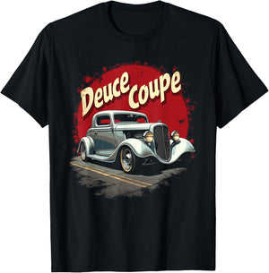 Retro Hot Rods car graphic Classic 32 Deuce Coupe Hot Rod T-Shirt - T-Shirt | Black