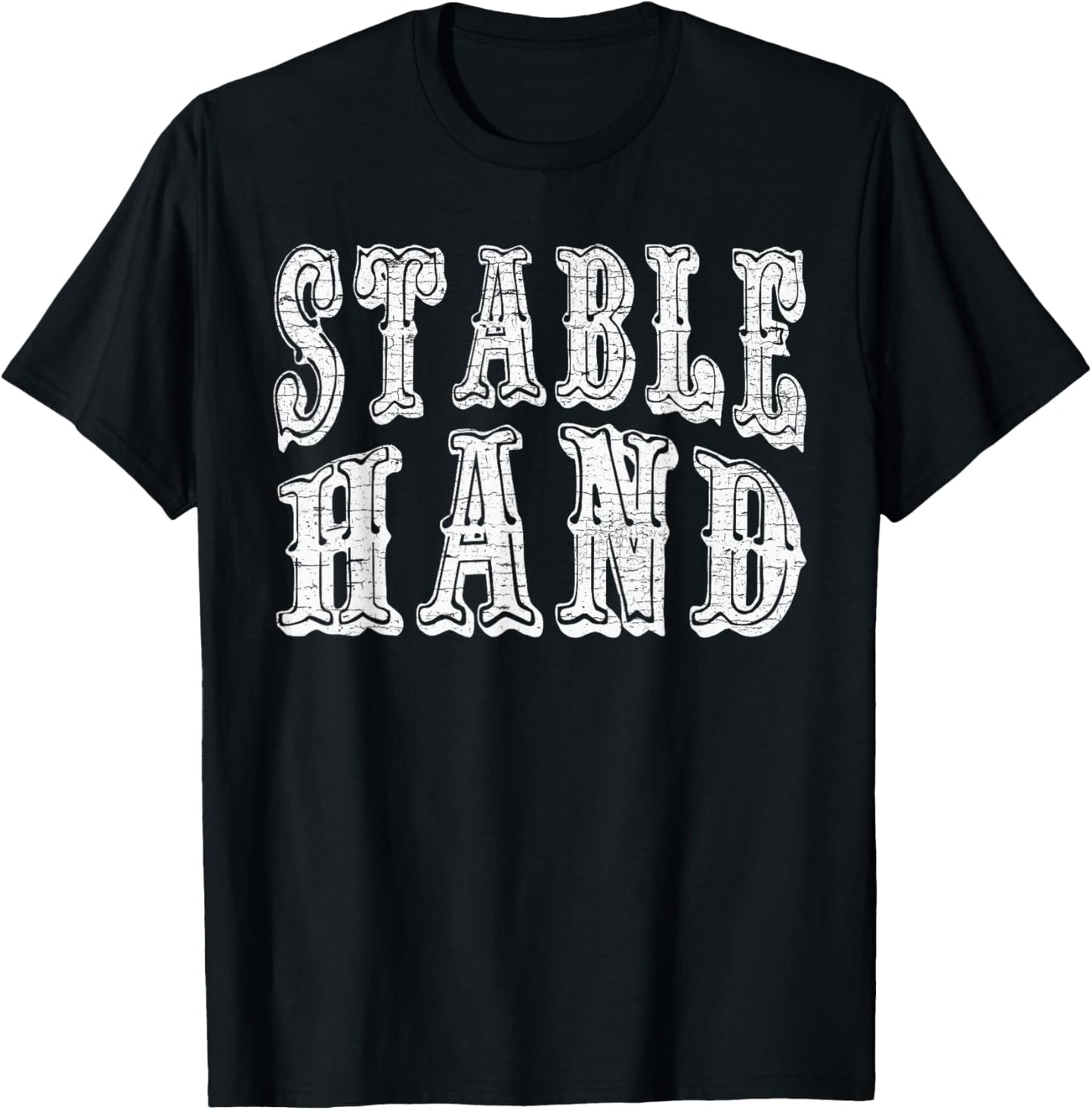 Stable Hand Vintage Western Style Country Farm Worker T-Shirt - T-Shirt | Black