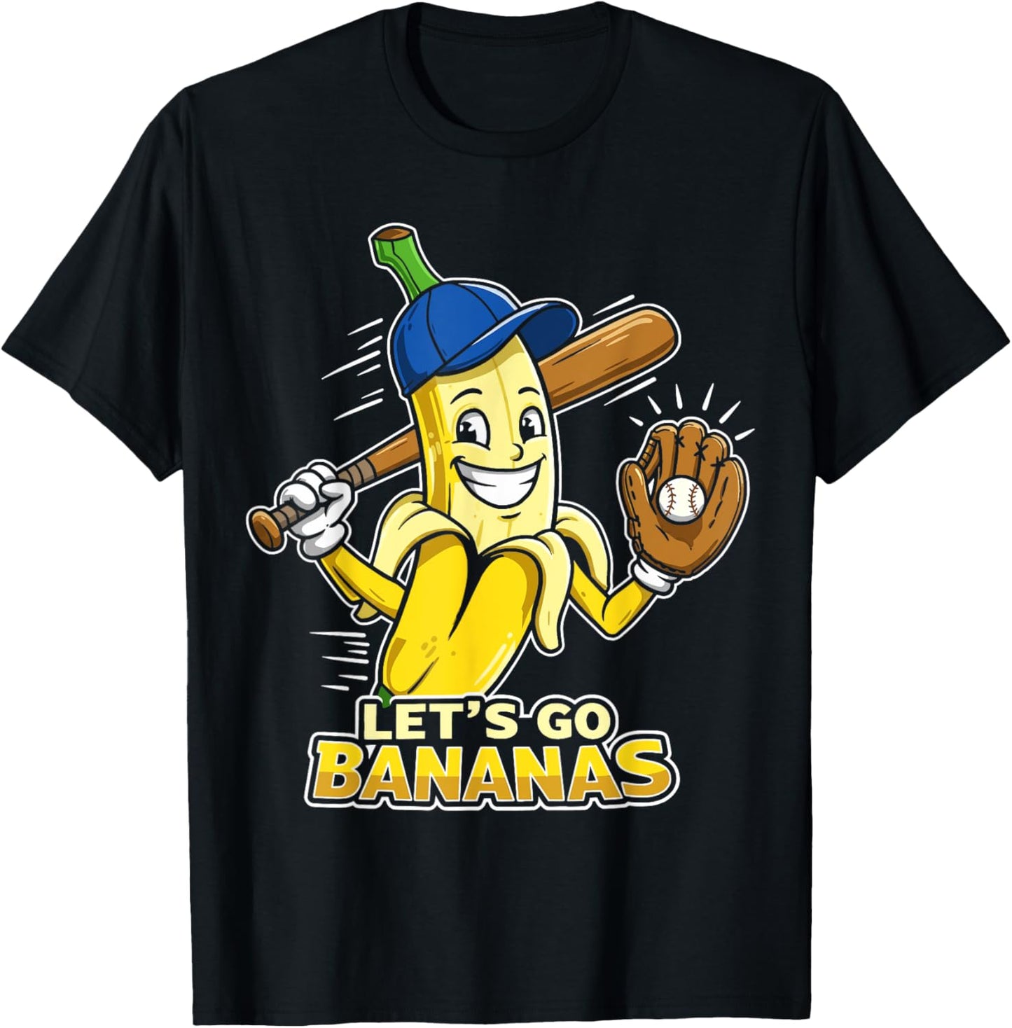 Funny Banana Shirts Gift Fruit Lovers Boys Lets Go Bananas T-Shirt - T-Shirt | Black