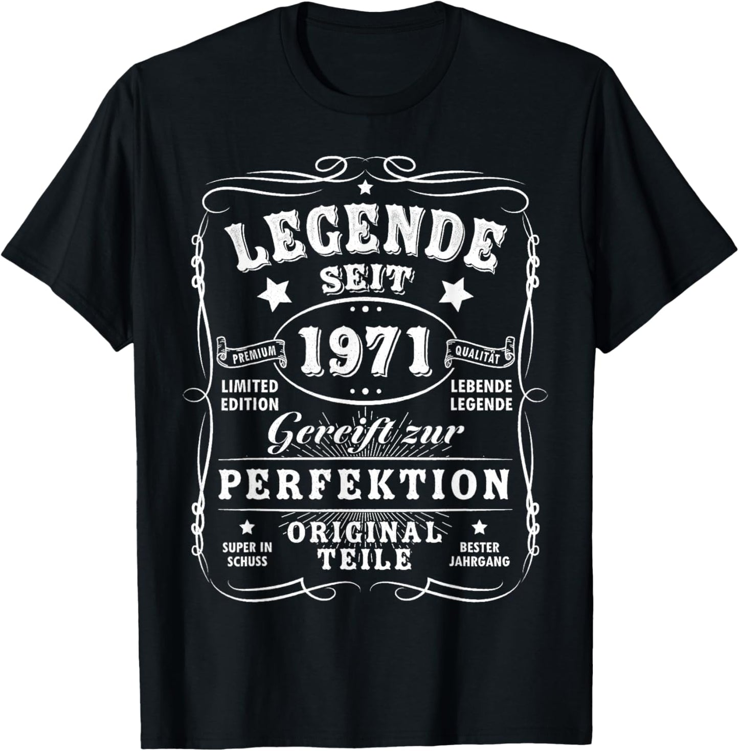 1971 Birthday Man 55th Decoration Funny 55s 55th Birthday T-Shirt - T-Shirt | Black