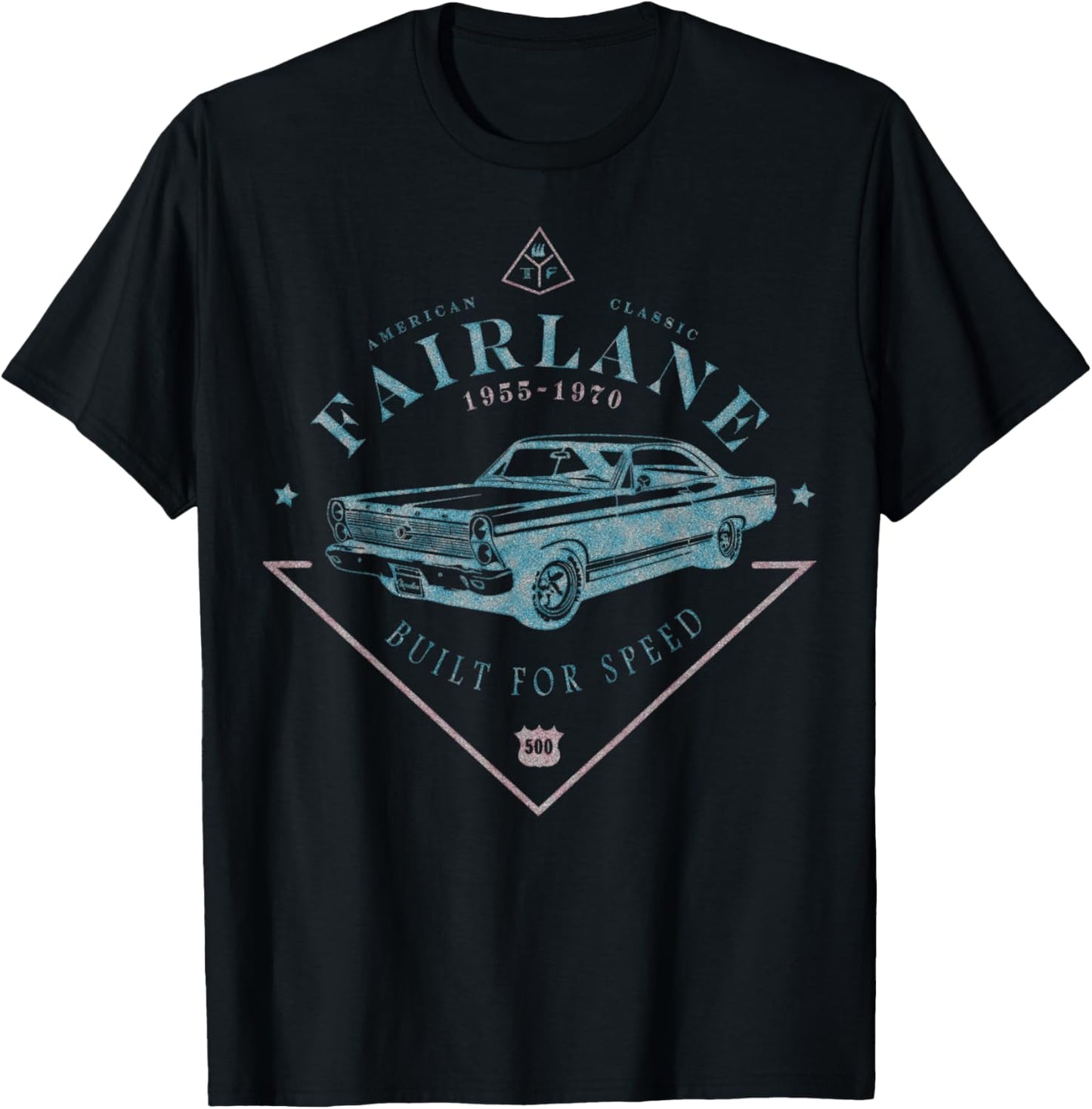1955 56 57 58 59 60 61 62 63 64 65 66 67 68 69 70 Fairlane T-Shirt - T-Shirt | Black