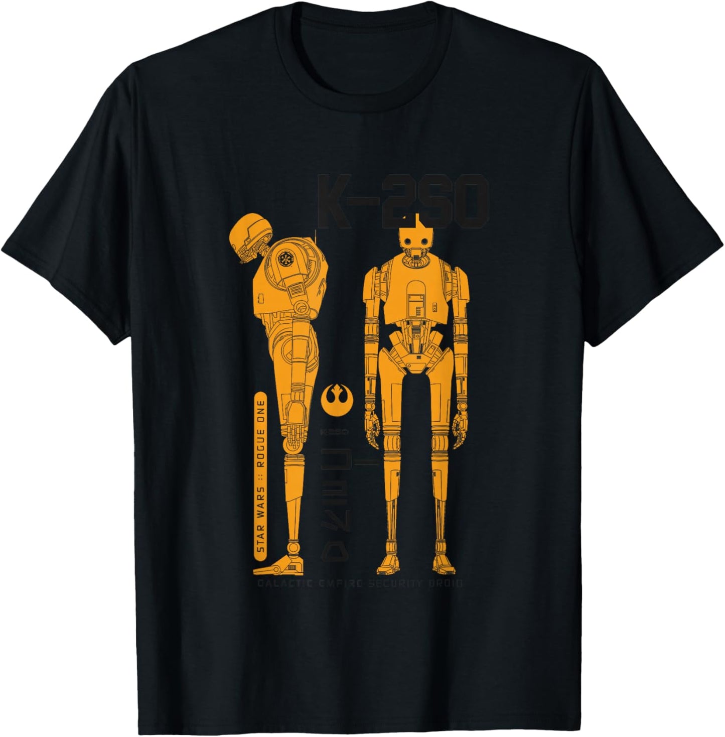 Star Wars Rogue One K-2SO Galactic Empire Security Droid T-Shirt - T-Shirt | Black