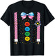 Clown Carnival Costume Clown Costume Clown Fancy Dress T-Shirt - T-Shirt | Black