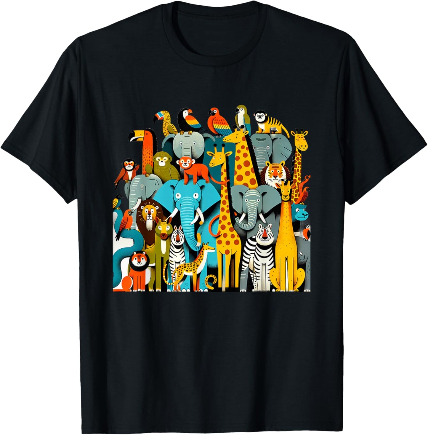 Jungle Jamboree Wildlife Birthday Safari Birthday 090CWU T-Shirt - T-Shirt | Black
