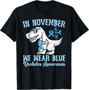 In November We Wear Blue Diabetes Awareness Toddler Kids boy T-Shirt - T-Shirt | Black