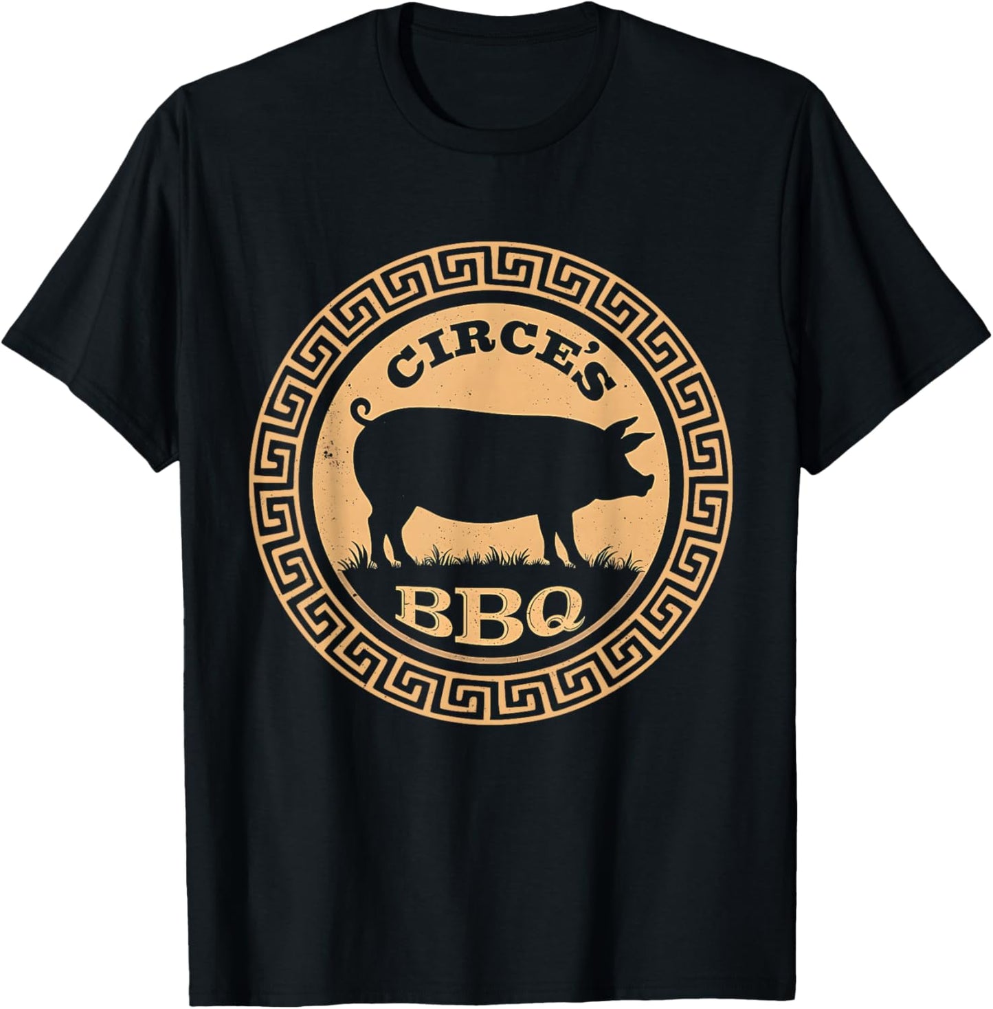 Funny Greek Mythology Circe's BBQ Odyssey T-Shirt - T-Shirt | Black