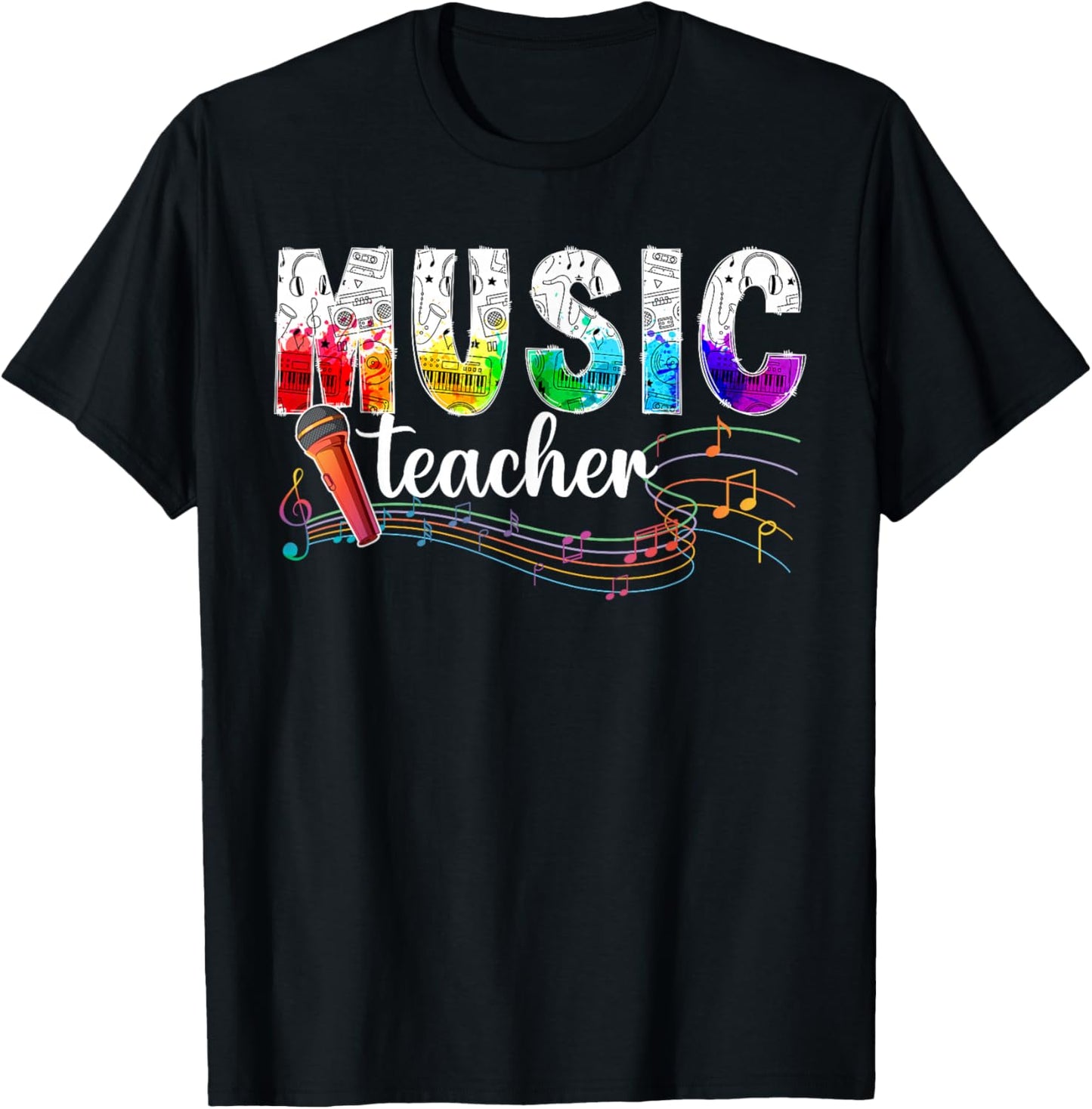 Music Teacher Music Teaching Music Teachers T-Shirt - T-Shirt | Black