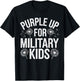 Purple Up for Military Kids Dandelion Military Child Month T-Shirt - T-Shirt | Black