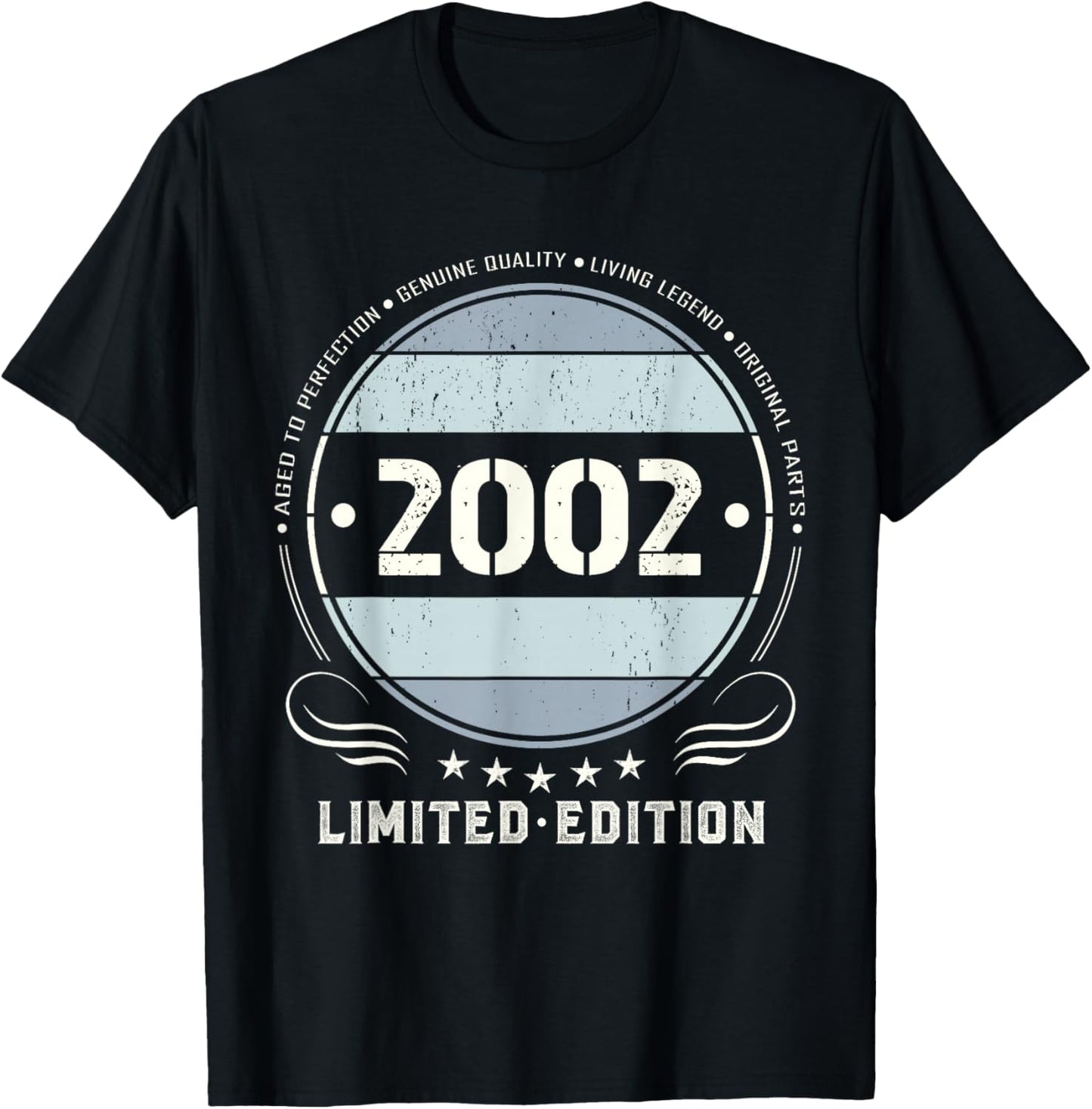 Vintage 2002 T Shirts Retro Funny 2002 Birthday T-Shirt - T-Shirt | Black