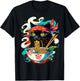 Cat Ramen Noodle Japanese Anime Kawaii Cat T-Shirt - T-Shirt | Black