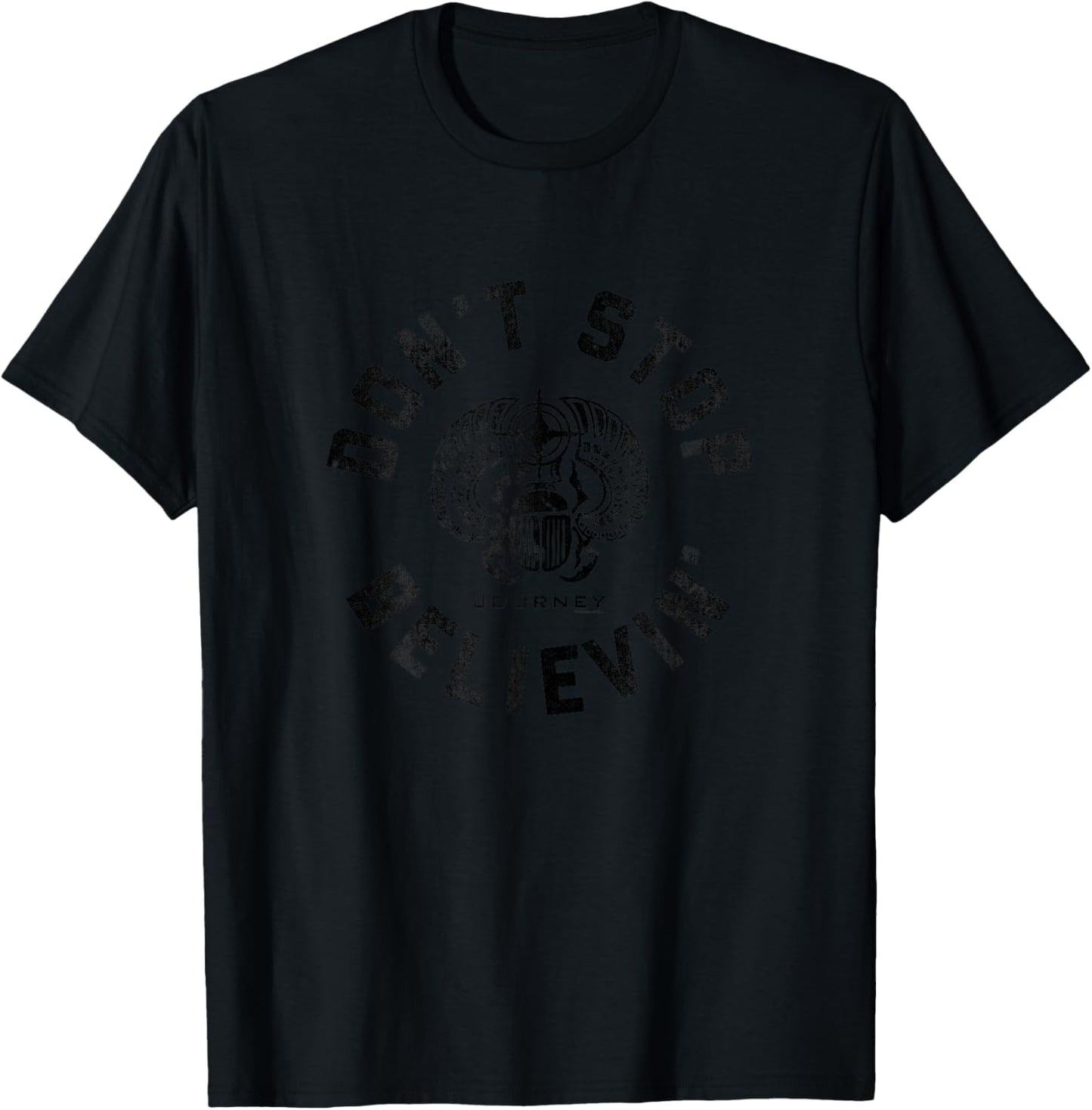 Journey Band Don't Stop Believin' Scarab Vintage Band T-Shirt - T-Shirt | Black