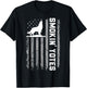Smokin' Yotes USA Flag Coyote Hunting Patriotic Men Graphic T-Shirt - T-Shirt | Black