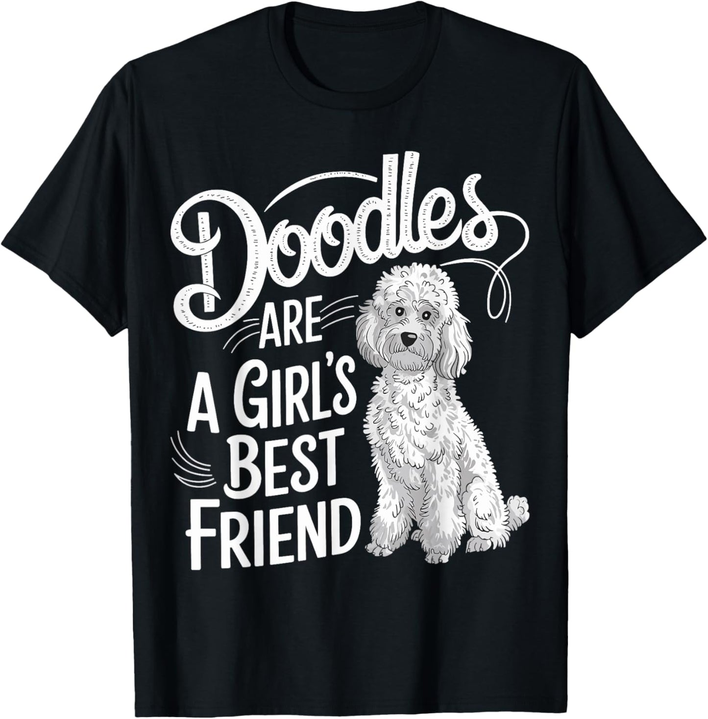Doodles Funny Golden Labradoodle Doodle T-Shirt - T-Shirt | Black