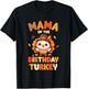 Mama of The Birthday Turkey Family 1st Birthday Boy T-Shirt - T-Shirt | Black