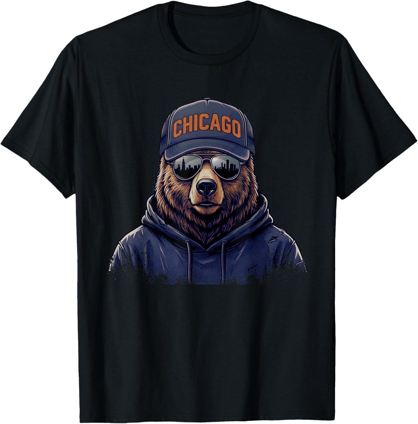 Chicago Vintage Classic Skyline Style Kids T-Shirt - T-Shirt | Black