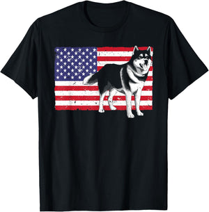 Husky Design Women Siberian Husky Dog Husky Lover T-Shirt - T-Shirt | Black