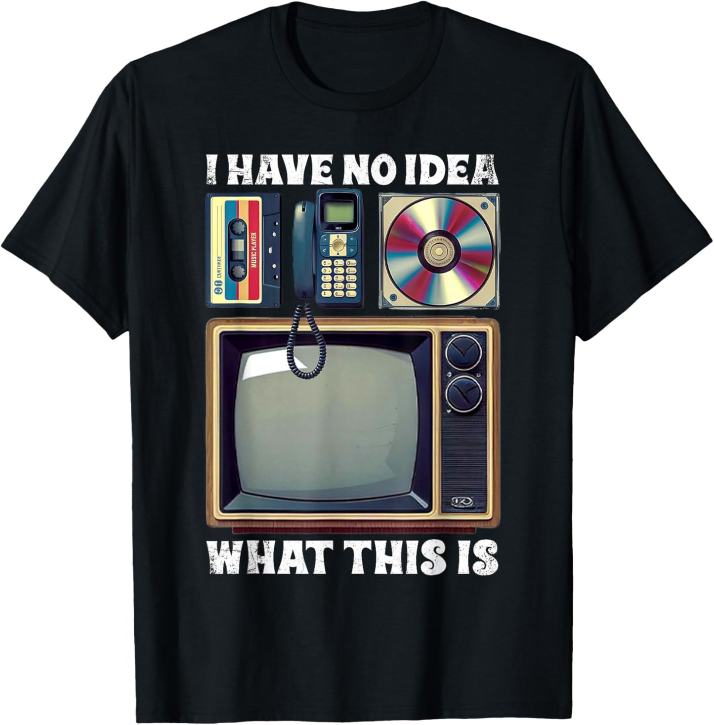 I Have No Idea What This is Kids 70s 80s 90s Outfit Theme T-Shirt - T-Shirt | Black
