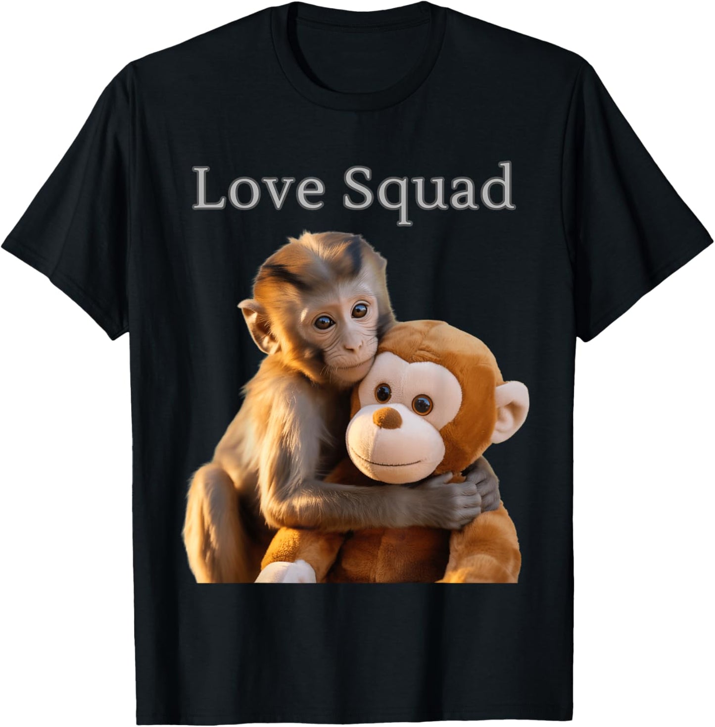 Team Punch Monkey and Plush Love Squad T-Shirt - T-Shirt | Black