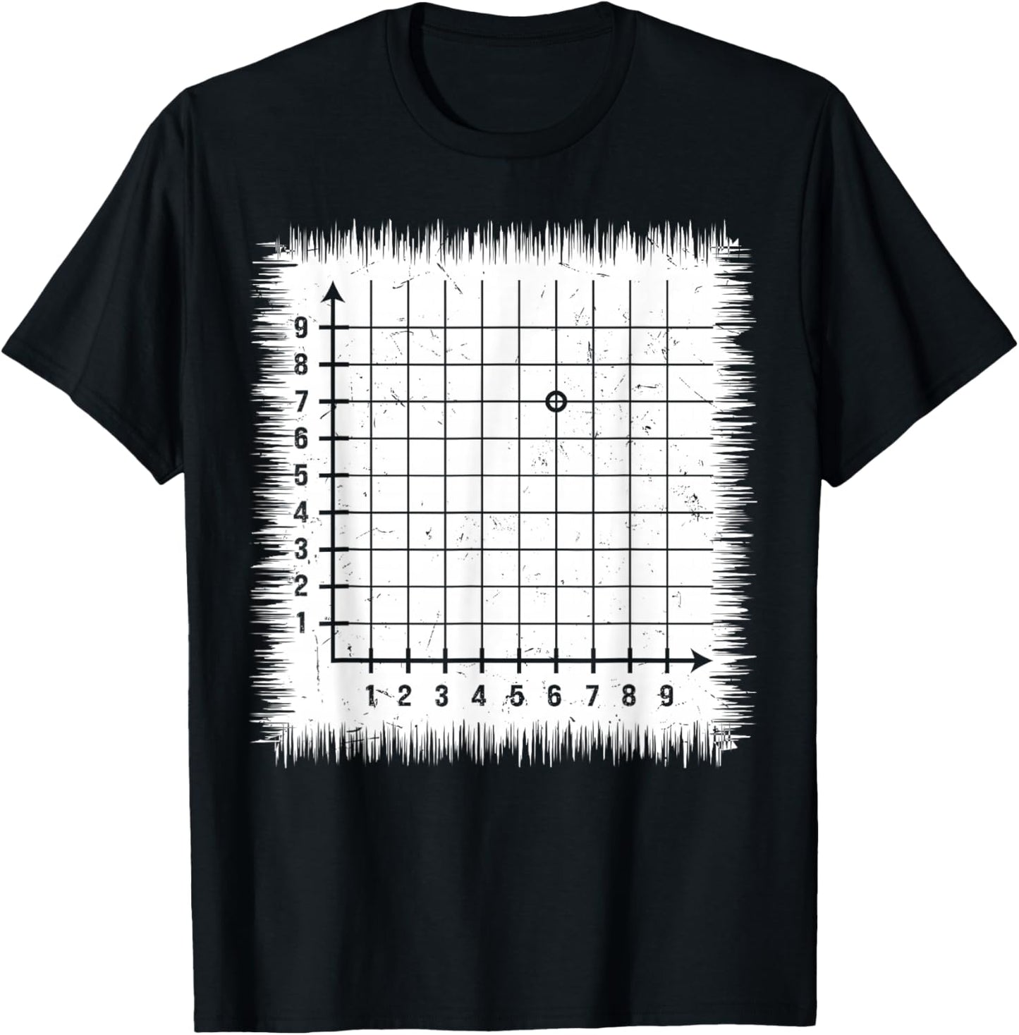 Funny Math Coordinate 67 Meme Six Seven Geometry Teacher T-Shirt - T-Shirt | Black
