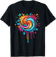 Vibrant Lollipop Swirl Colour Explosion T-Shirt - T-Shirt | Black