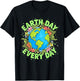 Earth Day Everyday Floral Environmental Women Earth Day T-Shirt - T-Shirt | Black