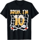 10th Birthday Hockey Lovers Bruh I'm 10 Years Old T-Shirt - T-Shirt | Black