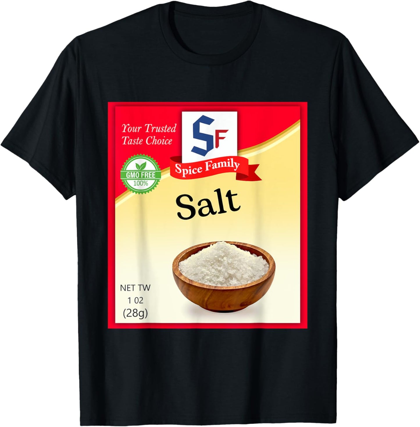 Salt Condiment Costume Holiday Spice Costumes T-Shirt - T-Shirt | Black