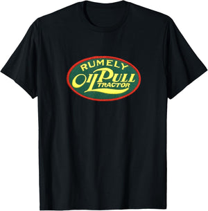 Vintage Rumely Oil Pull Tractor Enthusiast T-Shirt - T-Shirt | Black