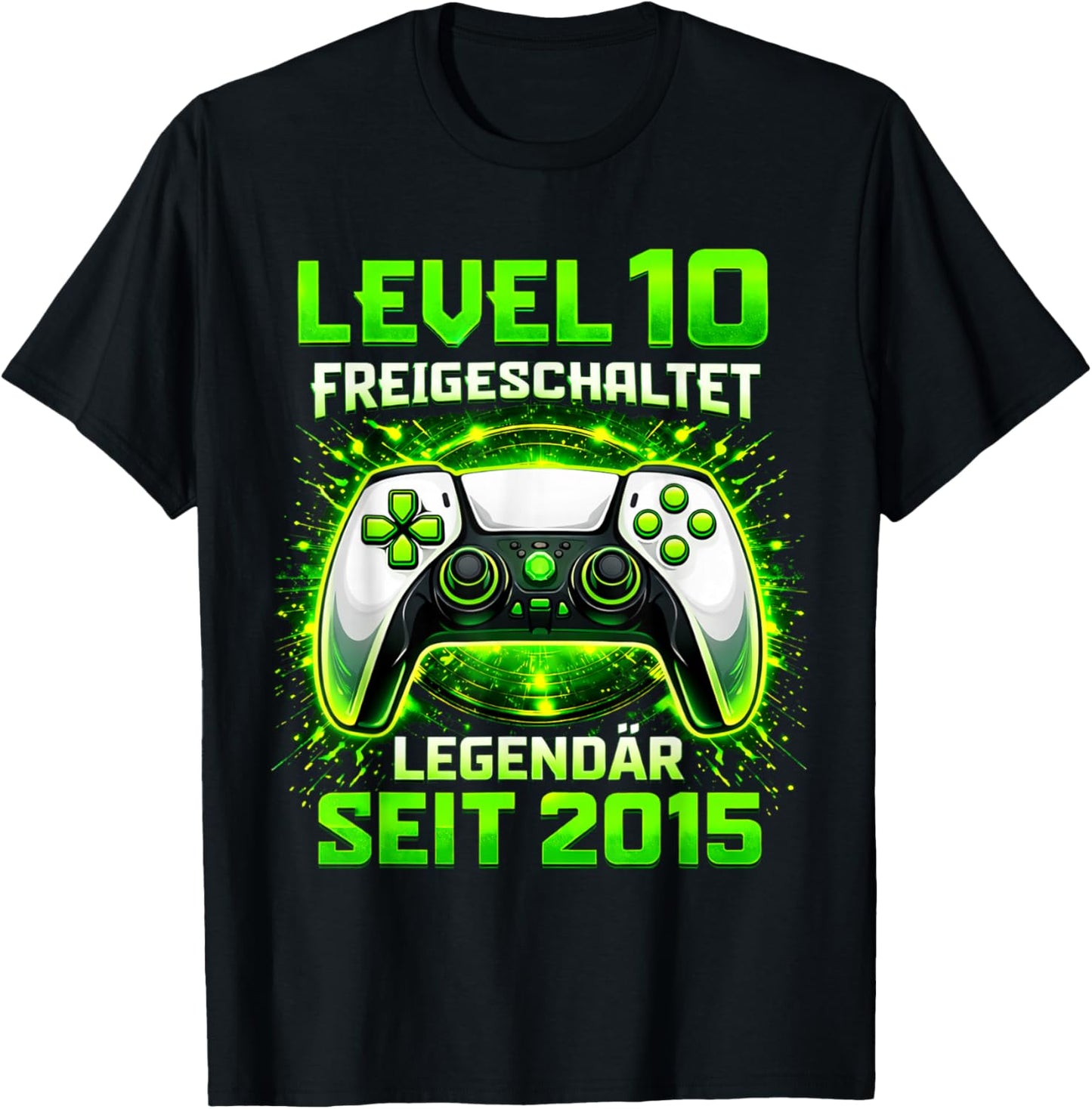 Level 10 Birthday Boy Gamer Funny 2016 10th Birthday T-Shirt - T-Shirt | Black