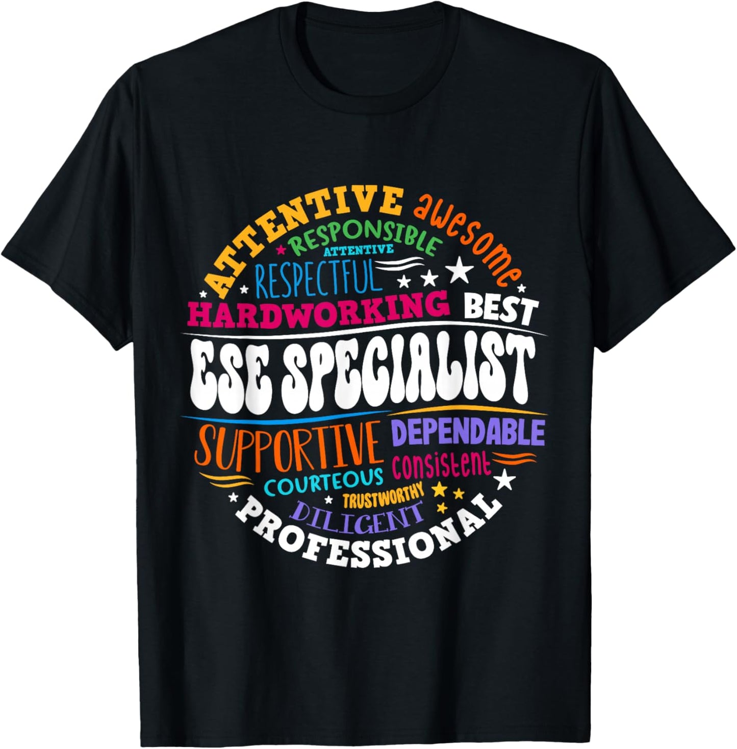 Matching First Day of School ESE Specialist Exceptional T-Shirt - T-Shirt | Black