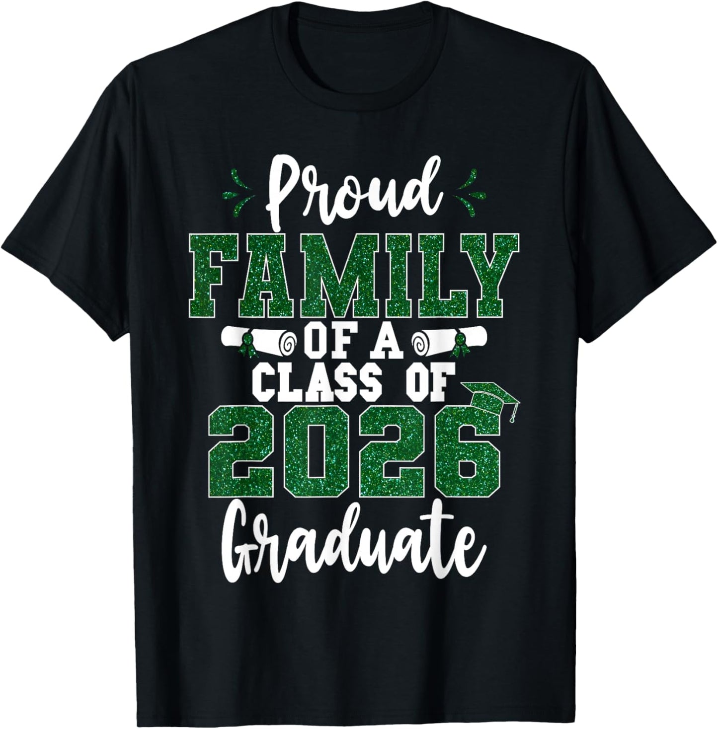 Family Senior 2026 Proud Family of A Class of 2026 Graduate T-Shirt - T-Shirt | Black