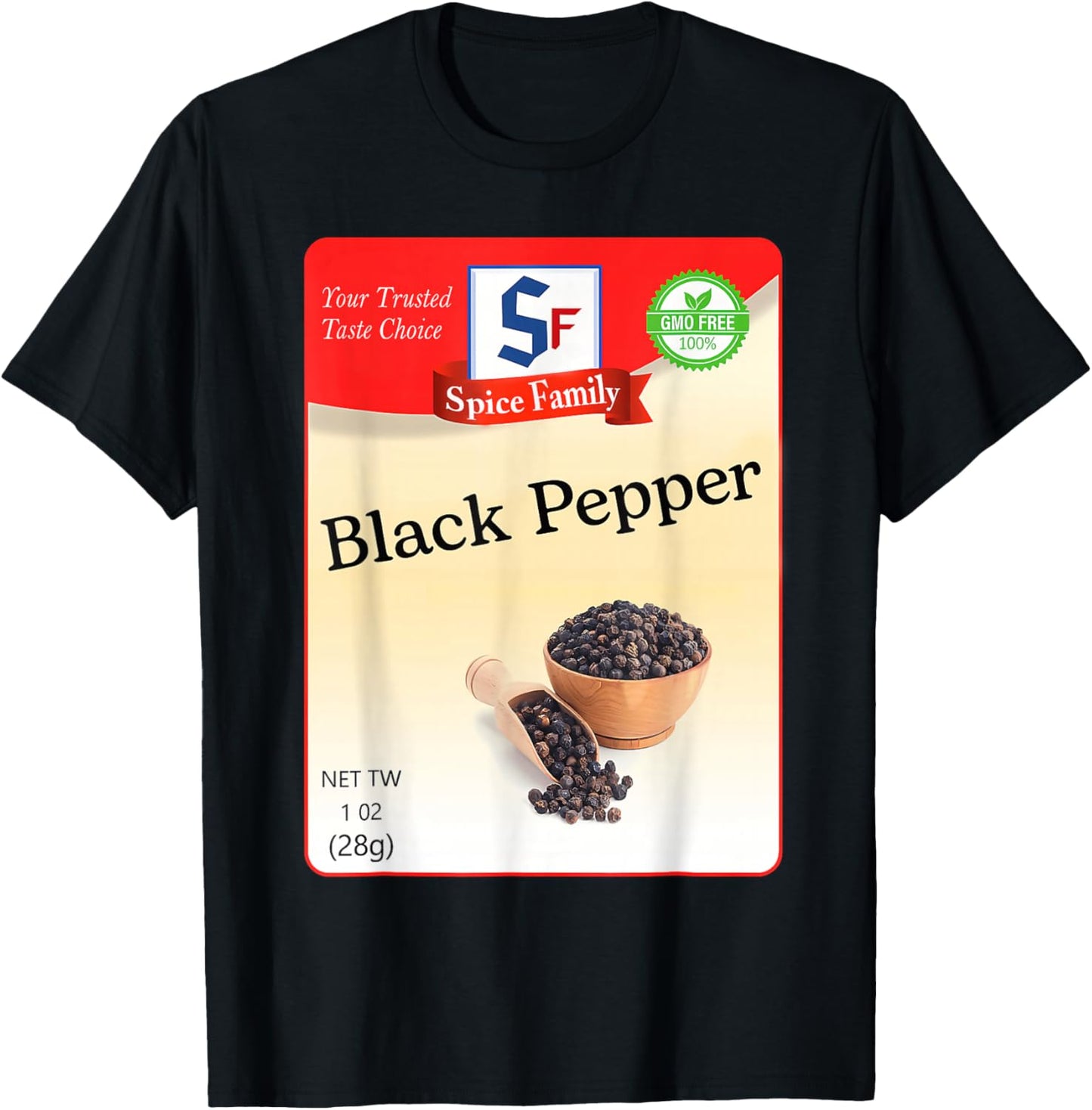 Black Pepper Condiment Holiday Spice Group Costumes T-Shirt - T-Shirt | Black