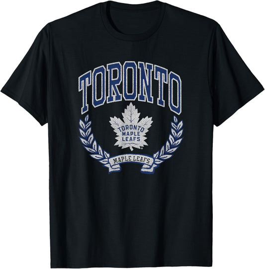 Toronto Maple Leafs Vintage Victory Officially Licensed T-Shirt - T-Shirt | Black