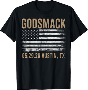 Godsmack The Rise of Rock 2026 Austin T-Shirt - T-Shirt | Black