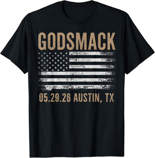 Godsmack The Rise of Rock 2026 Austin T-Shirt - T-Shirt | Black