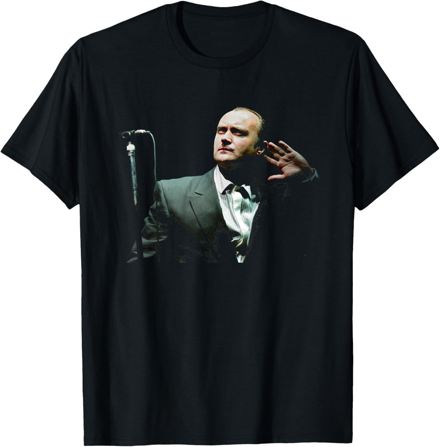 Singer Phil Collins Live On Stage 1990 T-Shirt - T-Shirt | Black