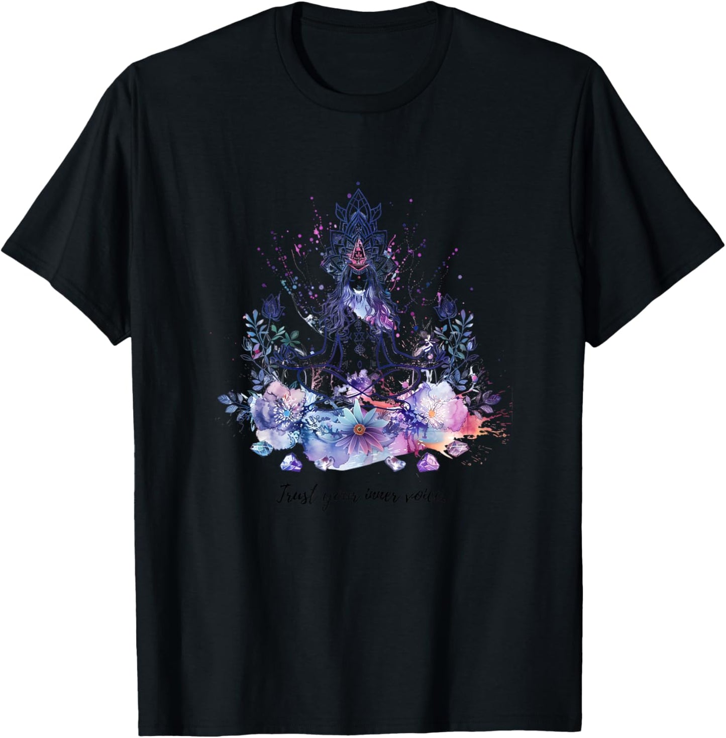 Tranquil Zen Meditation Mantra Wall Art & Accessories T-Shirt - T-Shirt | Black