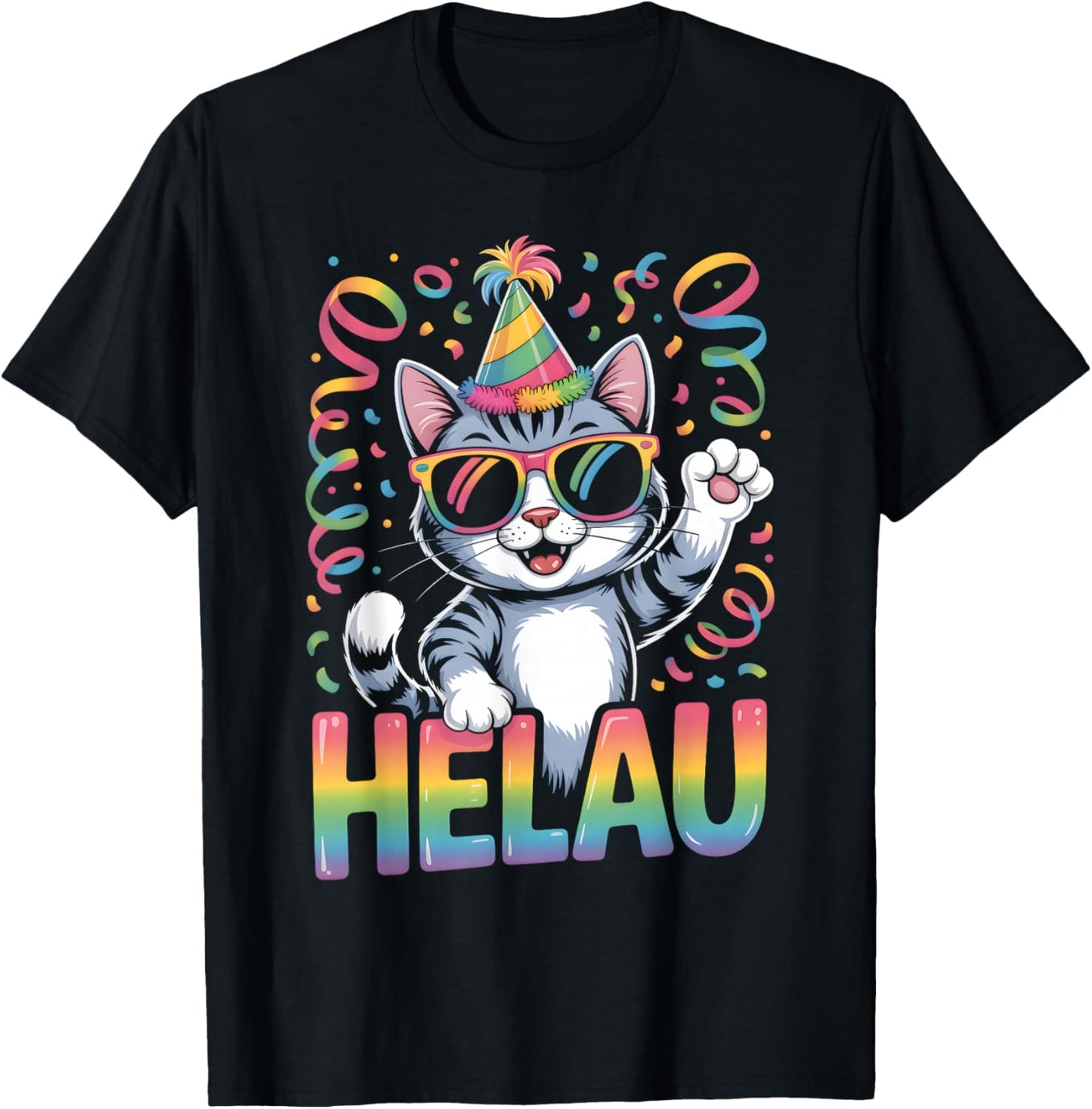 Funny Cat Carnival Costume Carnival Costume Cat Helau T-Shirt - T-Shirt | Black