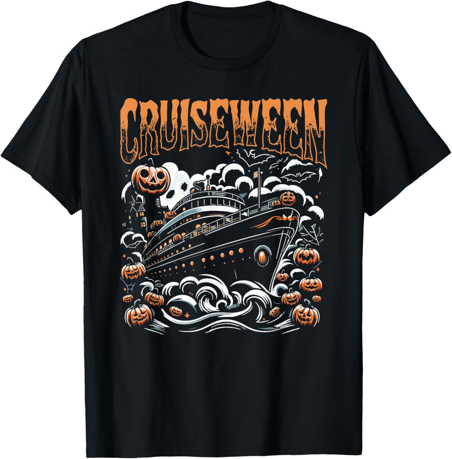 Cruising Designs By MCG.Co Cruiseween Black -Adults & Kids Halloween T-Shirt - T-Shirt | Black