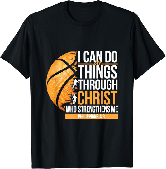 I Can Do All Things Through Christ Who Strengthens T-Shirt - T-Shirt | Black