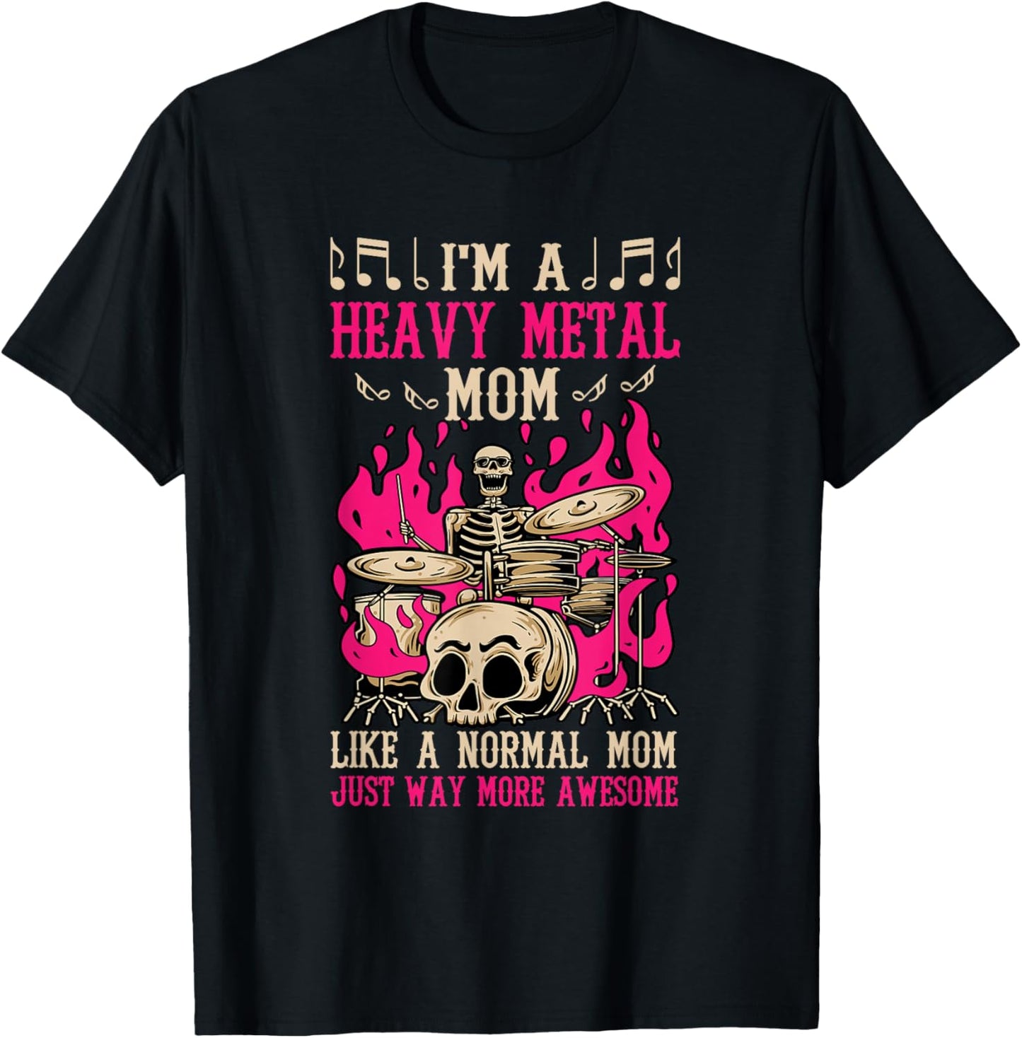 I'm A Heavy-metal Mom Hardrock Mother T-Shirt - T-Shirt | Black