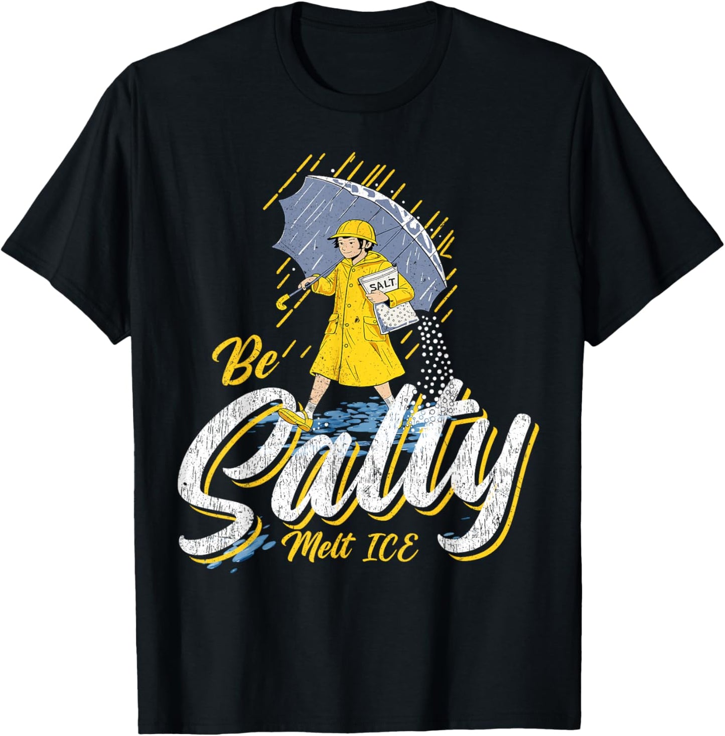 Vintage Salty Meme Be Salty Melt Ice No Ice T-Shirt - T-Shirt | Black