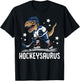 Hockeysaurus Funny Dinosaur Hockey Kids Hockey Boy T-Shirt - T-Shirt | Black