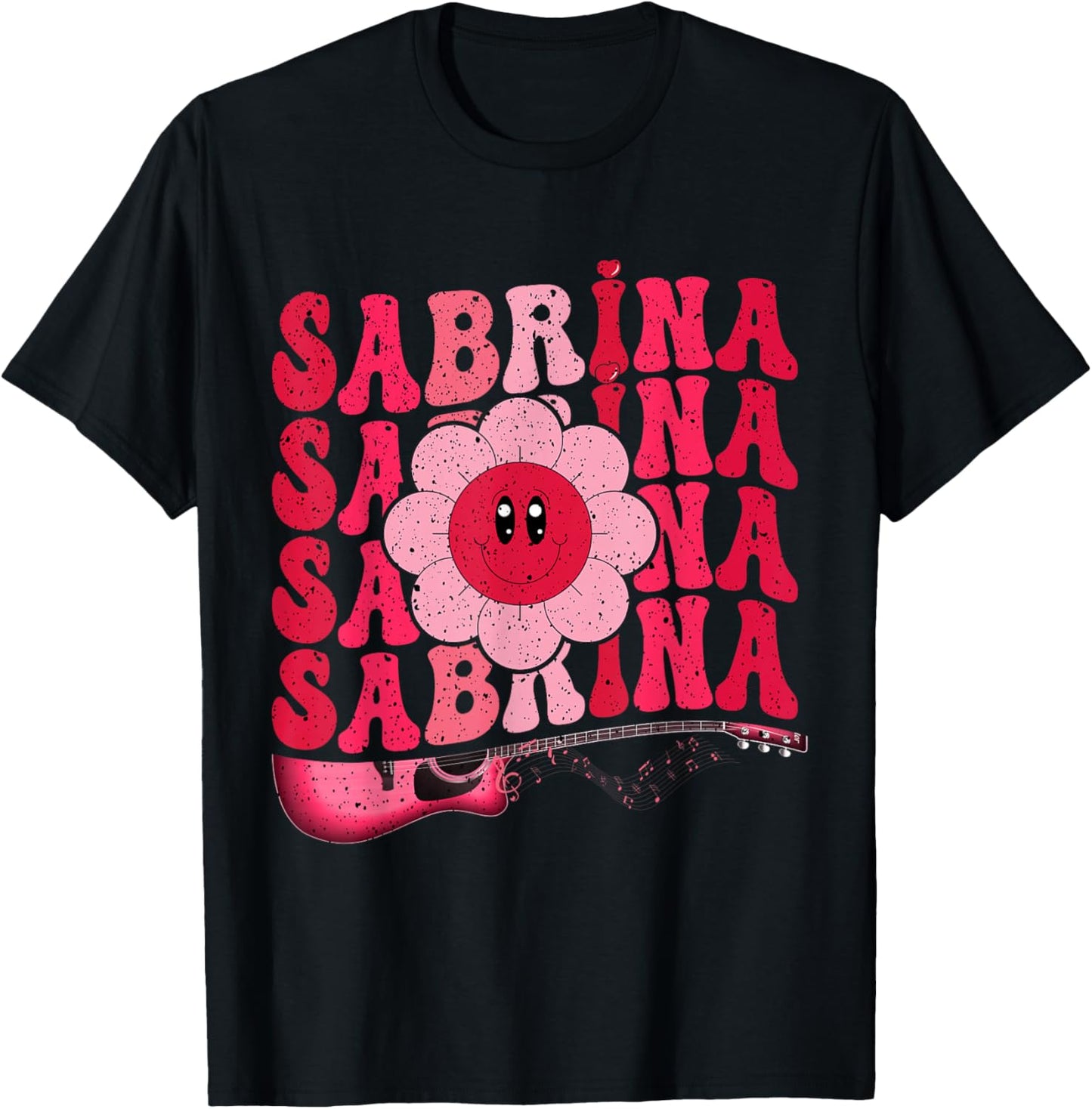 Funny Sabrina Custom Name I Love Sabrina Groovy Meme , Black, S T-Shirt - T-Shirt | Black
