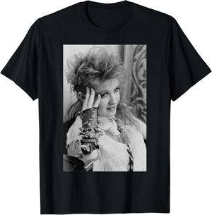 Cyndi Lauper US Pop Singer Songwriter Photo Shoot T-Shirt - T-Shirt | Black