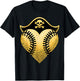 Baseball Pirate Baseball Player T-Shirt - T-Shirt | Black
