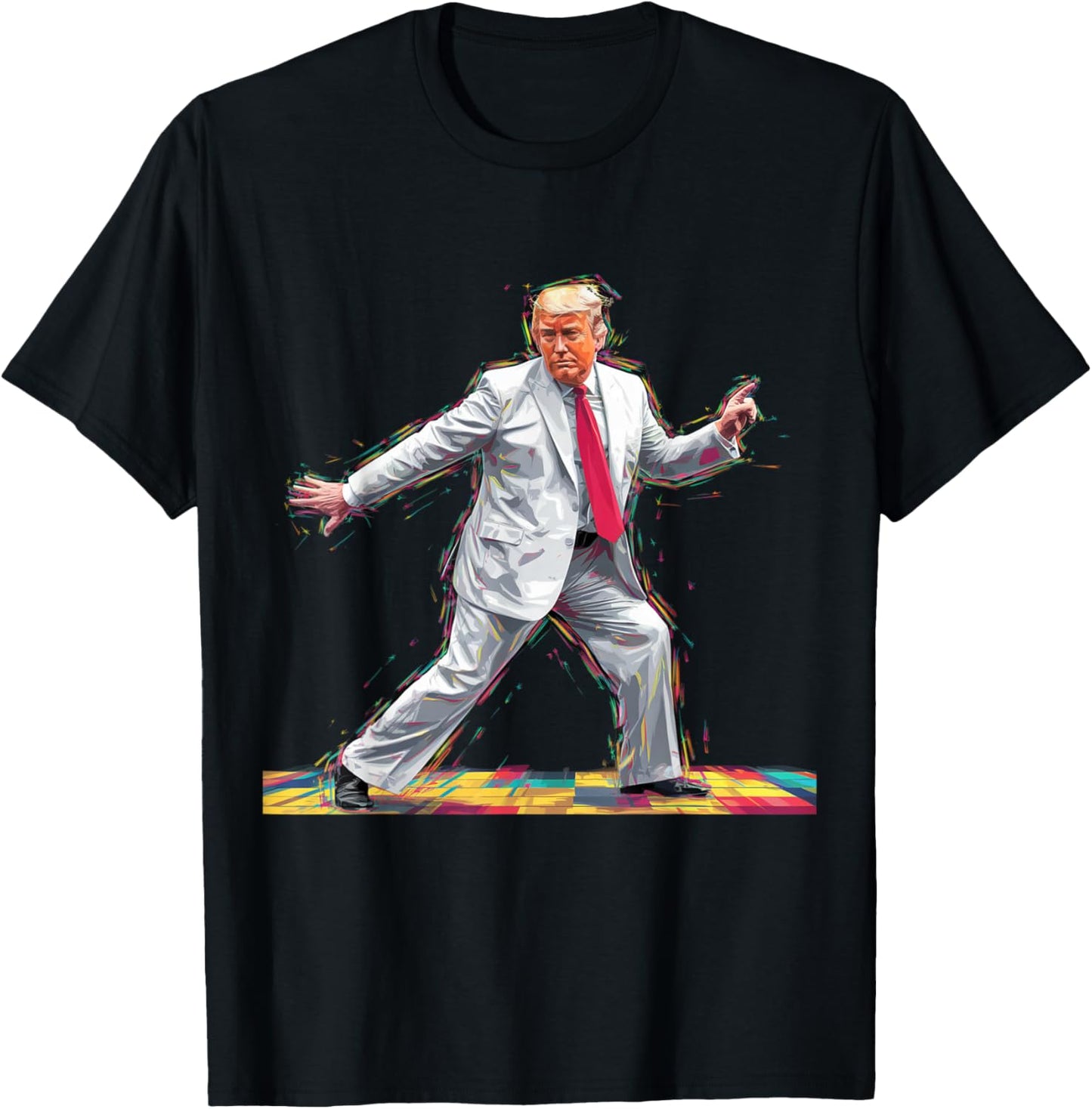 Funny Donald Trump Disco Dancing 60s 70s 80s President T-Shirt - T-Shirt | Black